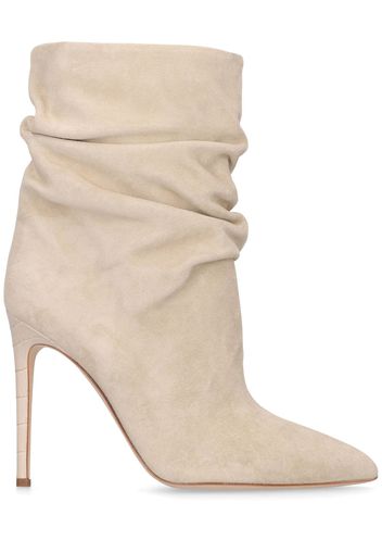 105mm Slouchy Suede Ankle Boots