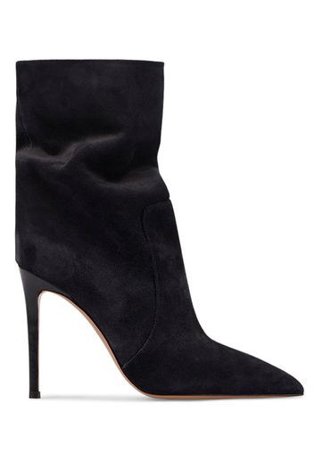 105mm Stiletto Suede Ankle Boots