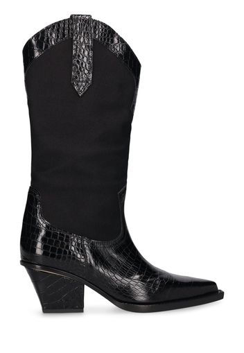 60mm Rosario Croc Embossed Boots