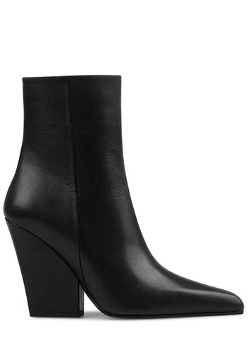 100mm Jane Leather Ankle Boots