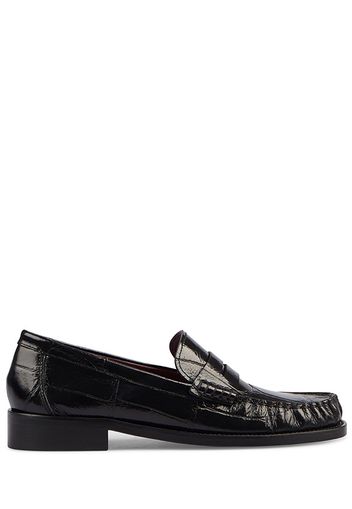 20mm Dylan Croc Embossed Leather Loafers