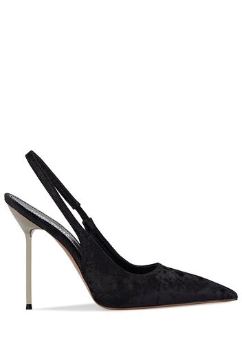 105mm Lidia Velvet Slingback Heels