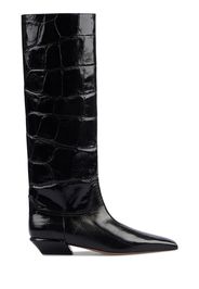 25mm Bettina Croc Embossed Boots