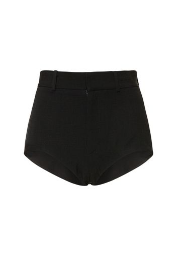 Silk Blend High Rise Shorts