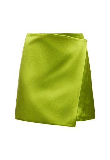 Viscose Duchesse Satin Mini Skirt