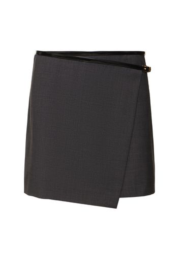 Wool Blend Mini Skirt