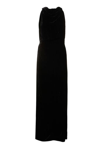 Maxi Velvet Halter Dress