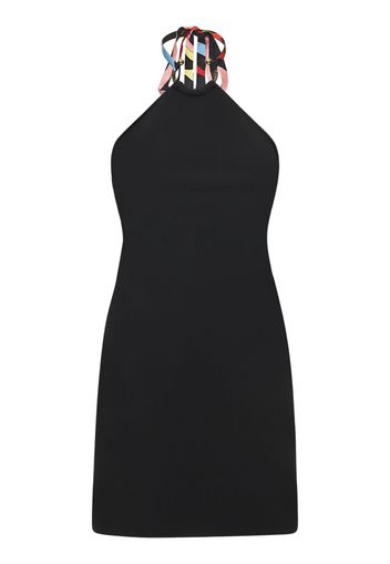 Crepe Mini Halter Dress