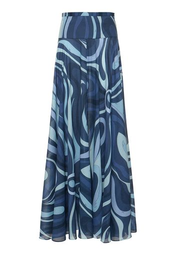 Marmo Printed Cotton Muslin Maxi Skirt