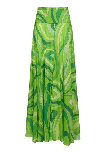 Marmo Printed Cotton Muslin Maxi Skirt