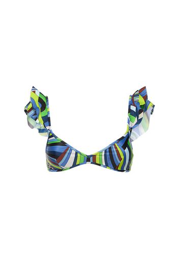 Iride Printed Lycra Bikini Top