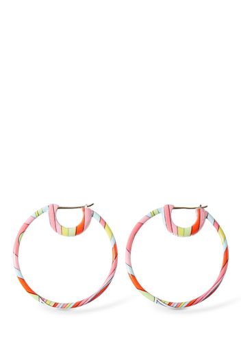 Small Printed Hoops