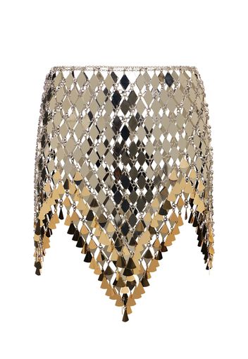 Geometric Sequined Mini Skirt