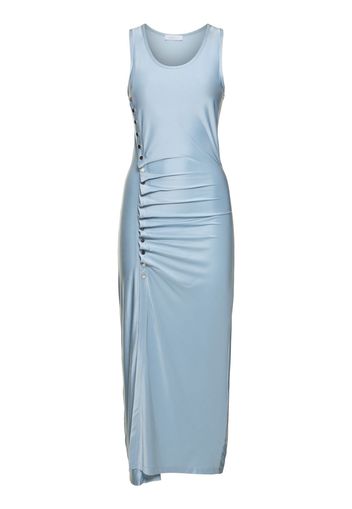 Sleeveless Draped Jersey Midi Dress