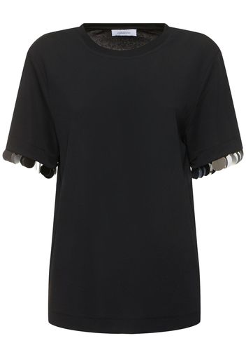 Jersey Crepe Embellished T-shirt