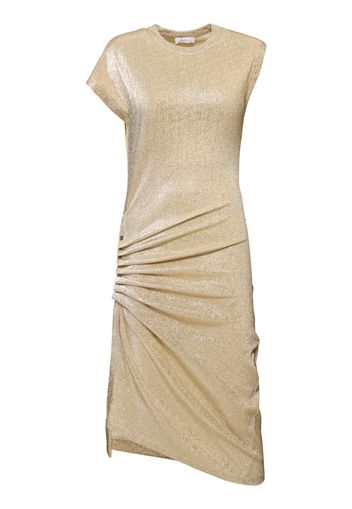 Stretch Lurex Jersey Midi Dress