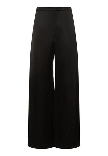 Linen Blend Split Wide Pants