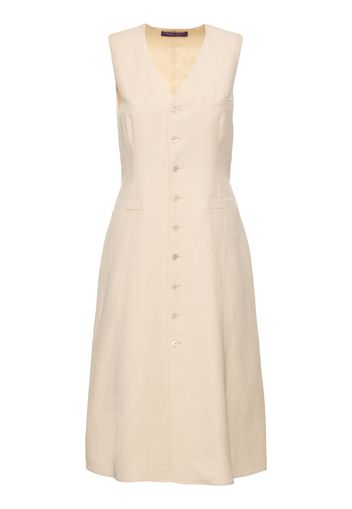 Sleeveless Linen & Silk Dress