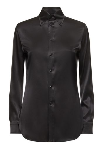 Cameron Stretch Silk Charmeuse Shirt