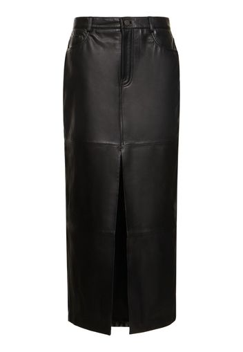 Veda Tazz Leather Maxi Skirt