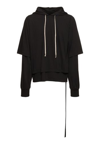 Hustler Hooded Cotton Jersey T-shirt