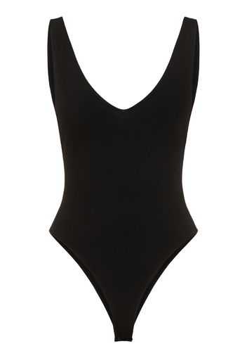 Stretch Viscose V-neck Bodysuit