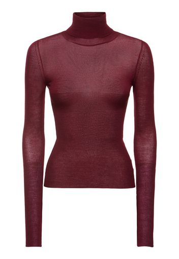 Silk & Cashmere Turtleneck Top