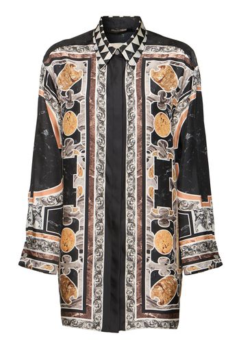 Marmo Printed Silk Twill Shirt Dress