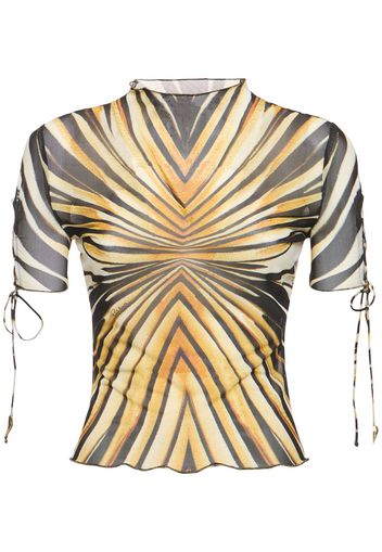 Ray Of Gold Printed Tulle Top