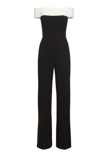 Off-the-shoulder Stretch Cady Jumpsuit