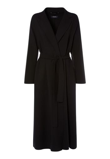 Ester Wool Crepe Midi Coat W/ Belt