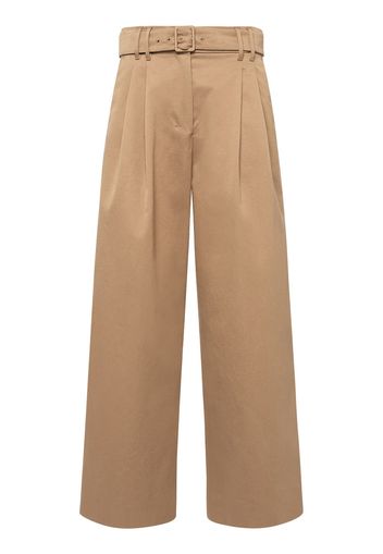 Dina Cotton Gabardine Wide Pants