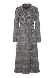 Galles Checked Wool Belted Long Coat