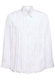 Pleated Cotton Poplin Shirt