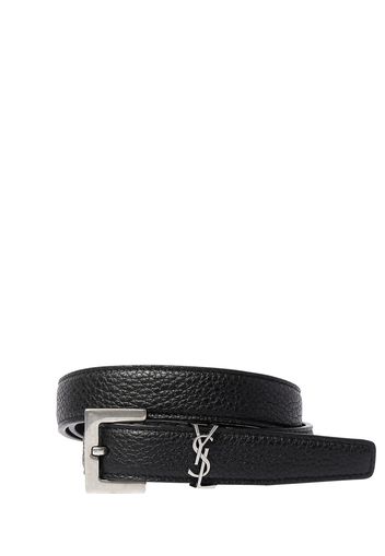 2cm Monogram Grained Leather Belt