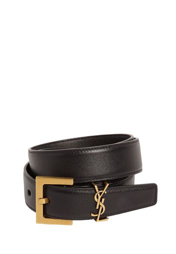 3cm Monogram Leather Belt