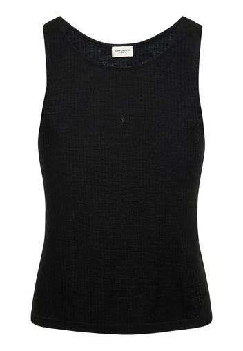 Cassandre Ribbed Wool Tank Top W/logo