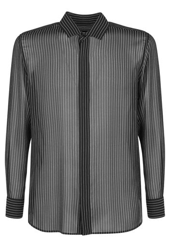 Pinstripe Silk Georgette Shirt