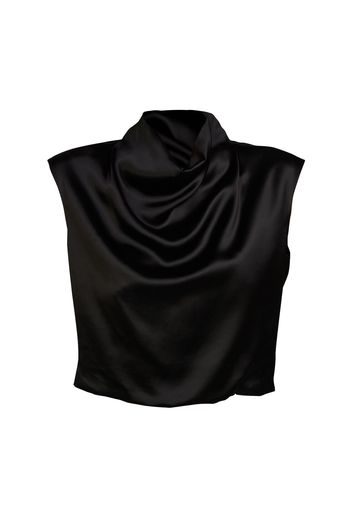 Satin Viscose Blouse W/ Collar