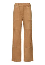 Rose Suede Straight Pants