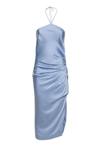 Hansel Halter Neck Satin Midi Dress