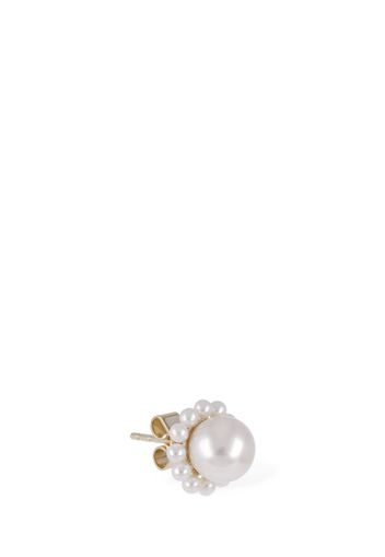 Petite Jeanne 14kt & Pearl Mono Earring