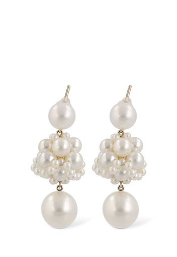 Dora 14kt Gold & Pearl Earrings