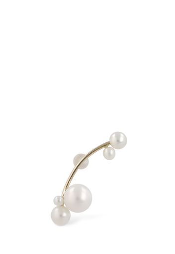 Stellari 14kt Gold & Pearl Mono Earring