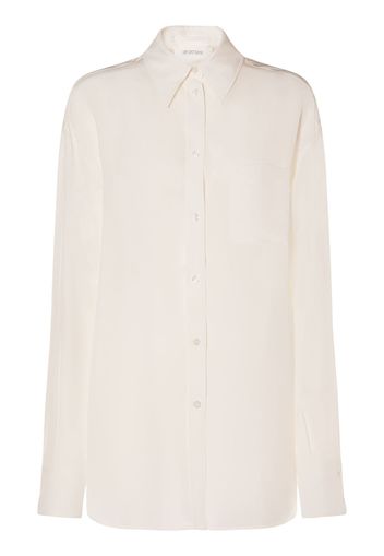 Rovigo Silk Crepe Long Sleeve Shirt