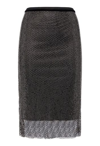 Zinnia Embellished Mesh Midi Skirt