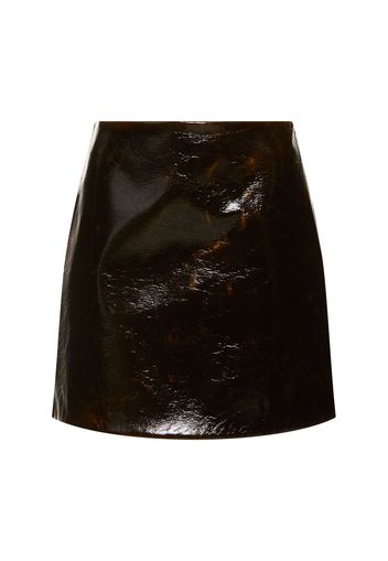 Beta Coated Wool Mini Skirt