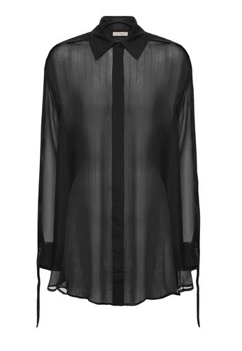 Pinstripe Silk Shirt