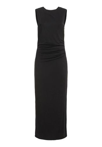 Cupro Draped Jersey Midi Dress