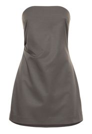 Tuck Wool Blend Mini Dress